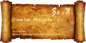 Zsemlye Melinda névjegykártya