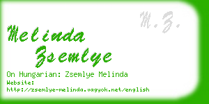 melinda zsemlye business card